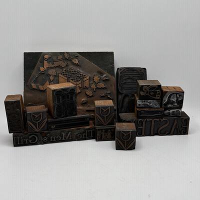 LOT 247: Vintage Letterpress Printing Blocks