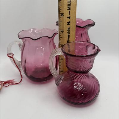 LOT 249: Cranberry Art Glass Collection