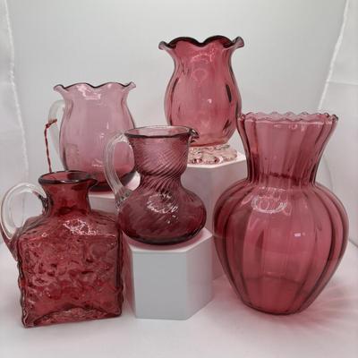 LOT 249: Cranberry Art Glass Collection