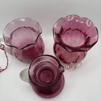 LOT 249: Cranberry Art Glass Collection