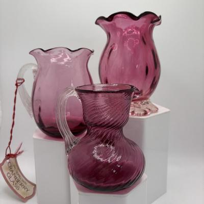 LOT 249: Cranberry Art Glass Collection