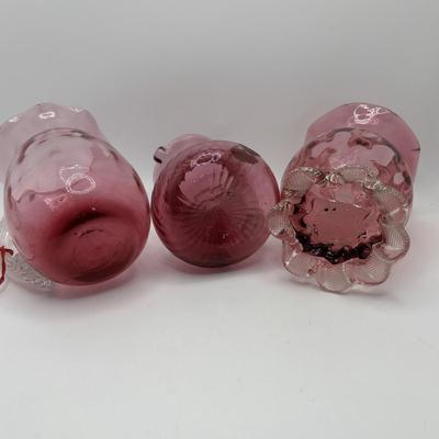 LOT 249: Cranberry Art Glass Collection