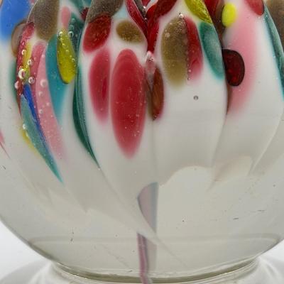 LOT 250: Vintage Umbrella Art Glass Paperweight