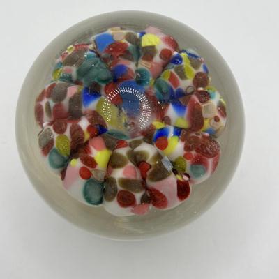LOT 250: Vintage Umbrella Art Glass Paperweight