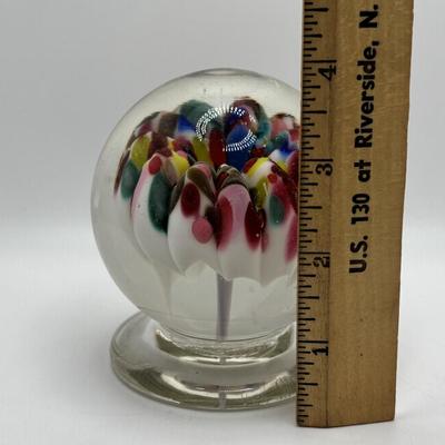 LOT 250: Vintage Umbrella Art Glass Paperweight