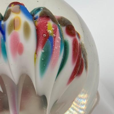 LOT 250: Vintage Umbrella Art Glass Paperweight