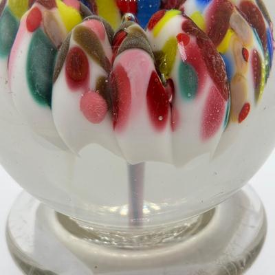 LOT 250: Vintage Umbrella Art Glass Paperweight
