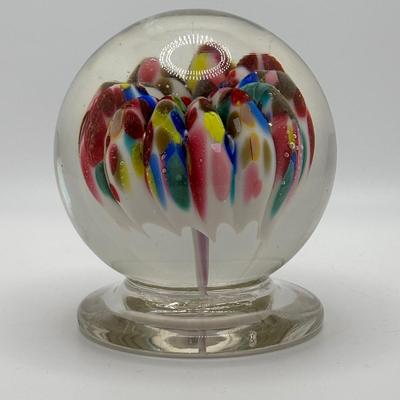 LOT 250: Vintage Umbrella Art Glass Paperweight