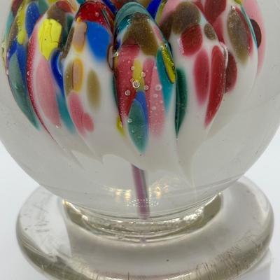 LOT 250: Vintage Umbrella Art Glass Paperweight