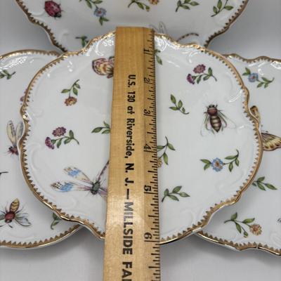 LOT 252 Signed Oscar de la Renta Champagne Glasses, I. Godinger & Co Primavera Canapés Plates, Waterford Crystal Paperweight & More