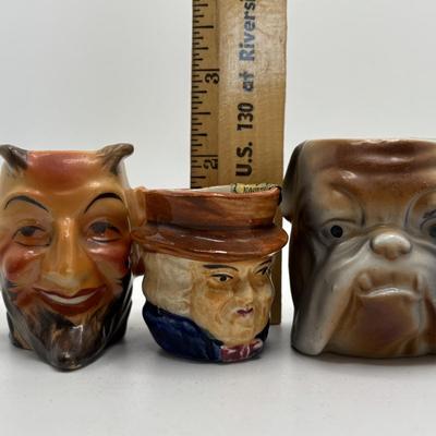 LOT 256: Vintage Blue Spaghetti Poodle Figure, Lenox Dog,Miniature Tobey Mugs