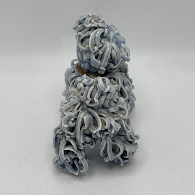 LOT 256: Vintage Blue Spaghetti Poodle Figure, Lenox Dog,Miniature Tobey Mugs