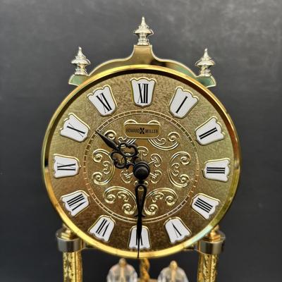 LOT 257: Seiko & Howard Miller Anniversary Clock Battery Operated Clocks and Lenox Vase, Candle Sticks, Ashtray