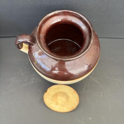 LOT 261: Vintage Stoneware Bean Pots, Made in USA