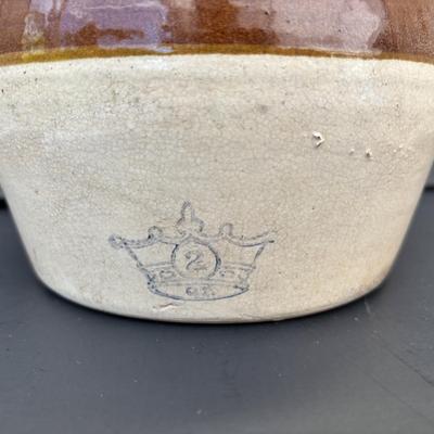 LOT 261: Vintage Stoneware Bean Pots, Made in USA