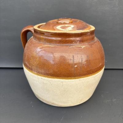 LOT 261: Vintage Stoneware Bean Pots, Made in USA