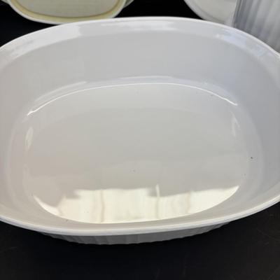 LOT 265: Corning Ware: French White, Corn Flower Blue, Wild Flower