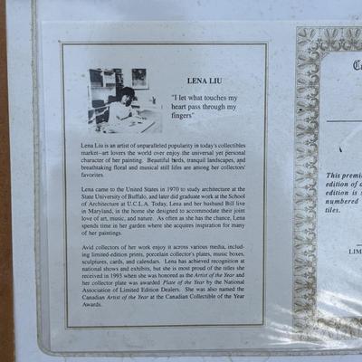 LOT 266: Lena Liu Ceramic Art Tile "Motif Orientale" (108/5500)