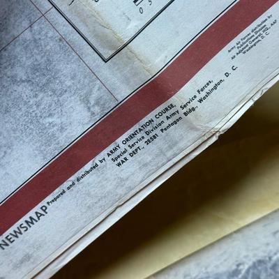 LOT 160B: WWII Era Newsmap Papers, 1943-1944, w/ State Quarters & More