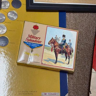 LOT 160B: WWII Era Newsmap Papers, 1943-1944, w/ State Quarters & More