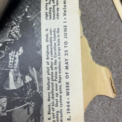 LOT 160B: WWII Era Newsmap Papers, 1943-1944, w/ State Quarters & More