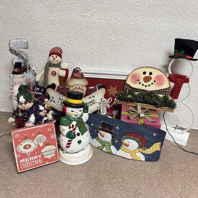 LOT 165B: Collection of Snowman Christmas Decor