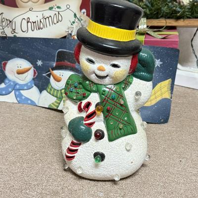 LOT 165B: Collection of Snowman Christmas Decor