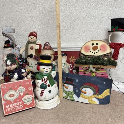 LOT 165B: Collection of Snowman Christmas Decor