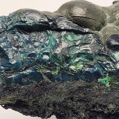Large Chunk of Raw Malachite w/ Mahogany Obsidian(D-EL)
