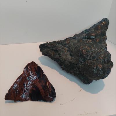 Large Chunk of Raw Malachite w/ Mahogany Obsidian(D-EL)