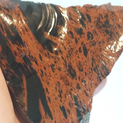 Large Chunk of Raw Malachite w/ Mahogany Obsidian(D-EL)