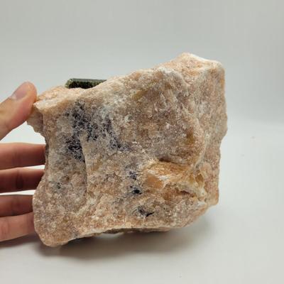 Two Rose Quartz with Tourmaline (D-EL)