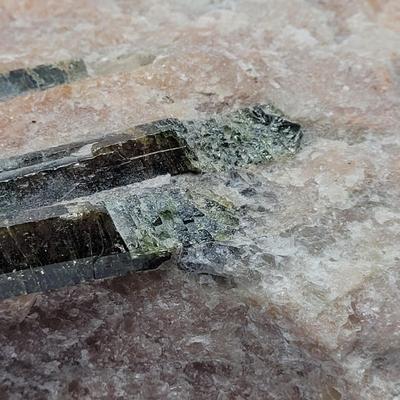 Two Rose Quartz with Tourmaline (D-EL)