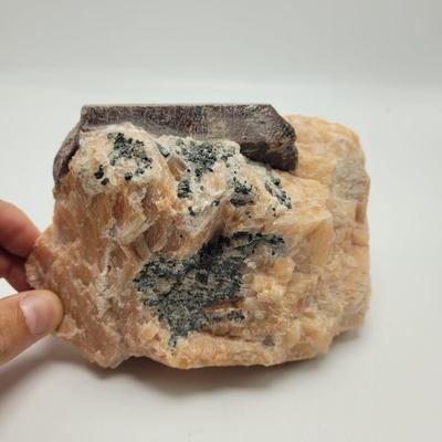 Two Rose Quartz with Tourmaline (D-EL)