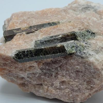 Two Rose Quartz with Tourmaline (D-EL)