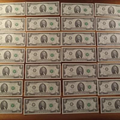 28 2.00 bills