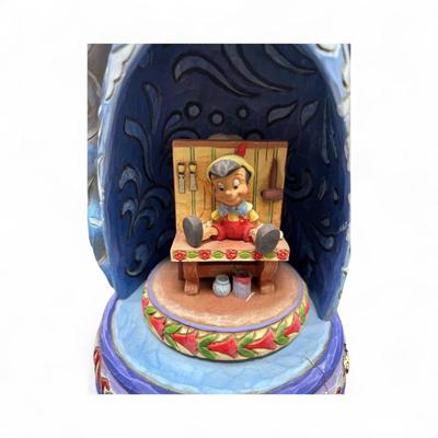 Sale Photo Thumbnail #13: Disney Pinocchio Blue Fairy "Dreams Come True" Musical Figurine.  Missing the light.  Play Twinkle Twinkle Little Star and rotates. One finger on each hand is missing.  See Photos.