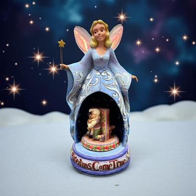 Sale Photo Thumbnail #15: Disney Pinocchio Blue Fairy "Dreams Come True" Musical Figurine.  Missing the light.  Play Twinkle Twinkle Little Star and rotates. One finger on each hand is missing.  See Photos.