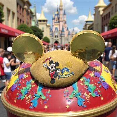 Sale Photo Thumbnail #35: Walt Disney World 50th Anniversary Special Edition Mickey Mouse Ears Hat.