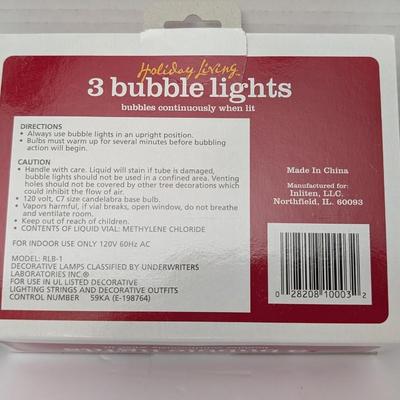 Set Of 2 Holiday Living Crystal Clear Bubble Lights Boxes 6 Total
