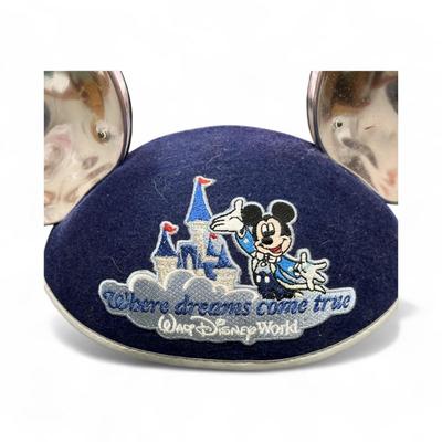 Sale Photo Thumbnail #43: Walt Disney Mickey Mouse Blue "Where Dreams Come true" Light up Hat.  Needs new batteries.