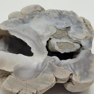 Three Blue Chalcedony Geodes (B1-EL)