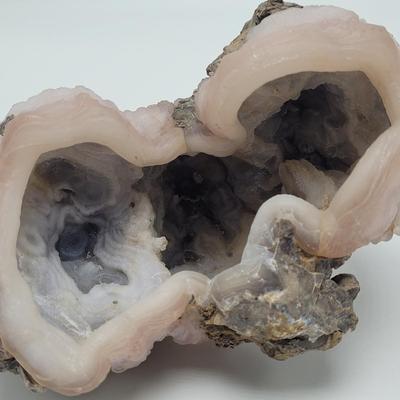 Three Blue Chalcedony Geodes (B1-EL)