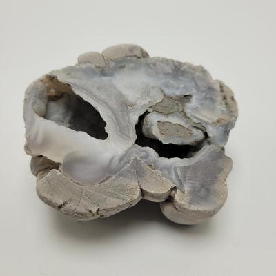 Three Blue Chalcedony Geodes (B1-EL)