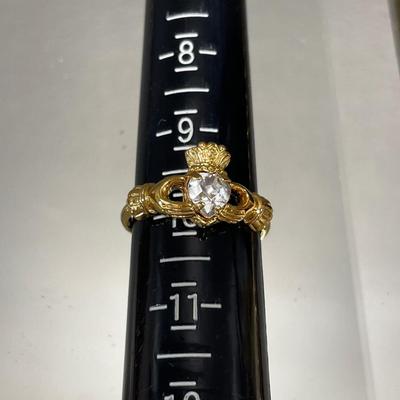 3 vintage gold tone rings