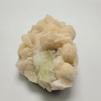 Stilbite and Fluorecent Calcite Cluster (B1-EL)