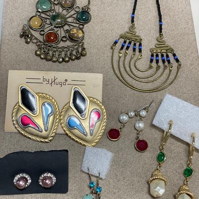 Colorful vintage jewelry