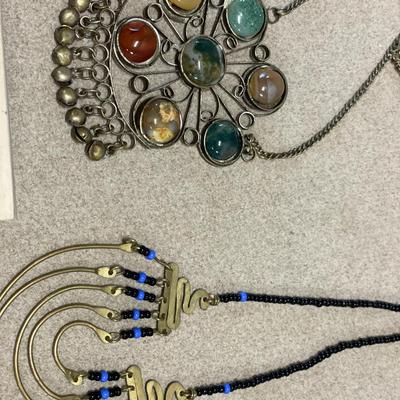 Colorful vintage jewelry