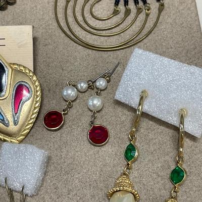 Colorful vintage jewelry