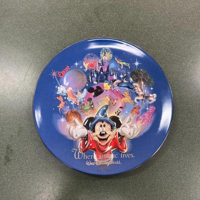 Sale Photo Thumbnail #61: Walt Disney World Where Magic Lives Porcelain 3D 8" Plate with Mickey the Sorcerer  No Box.
